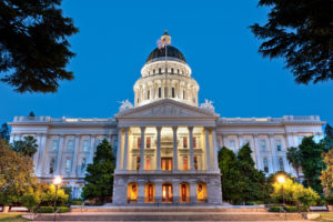 The California capitol building in Sacramento